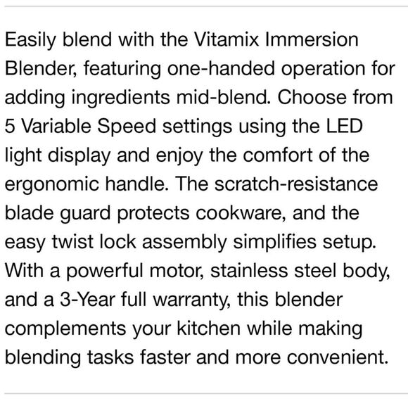Vitamix Immersion Blender - Picture 12 of 15